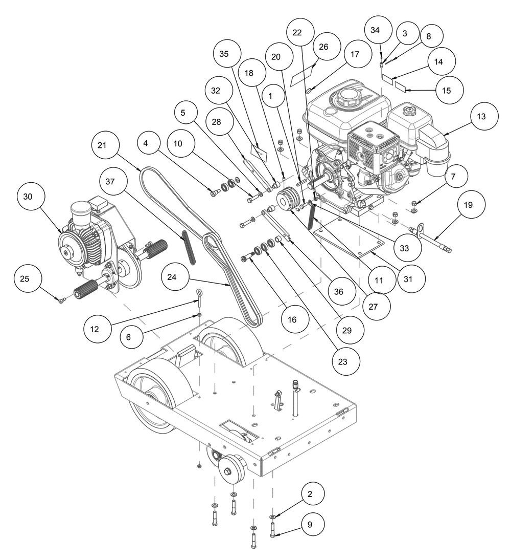 Section 02 Diagram and Parts List for SRX-2000 172235 MK Diamond Concrete Saw